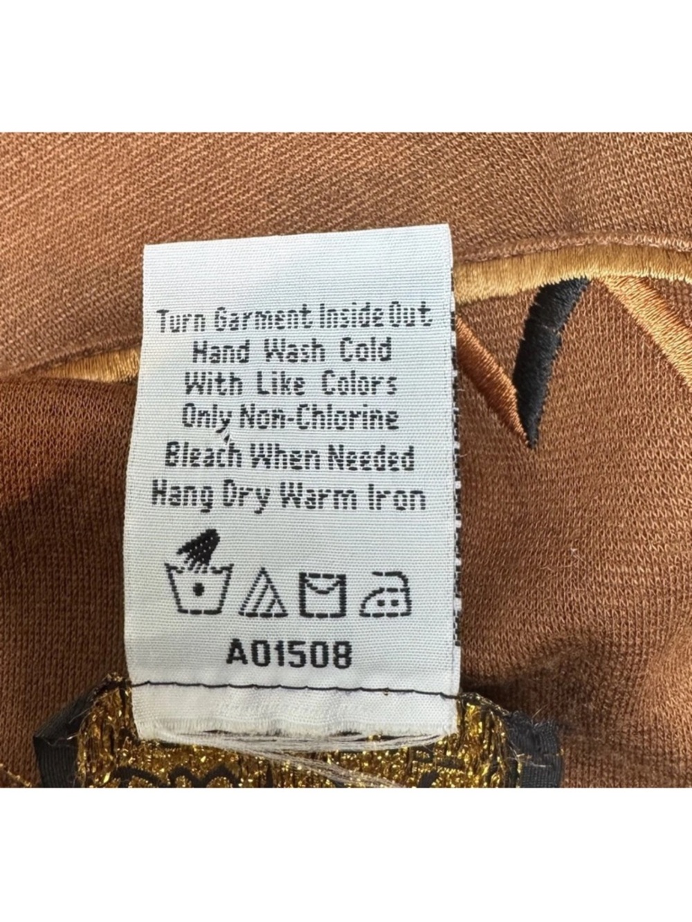 Bob Mackie Jacket 1X Brown Southwest Sunburst Embroidered Zip Front Western Art - Picture 10 of 10